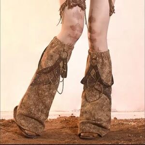 Y2K Vintage Desert Wasteland Leg Covers